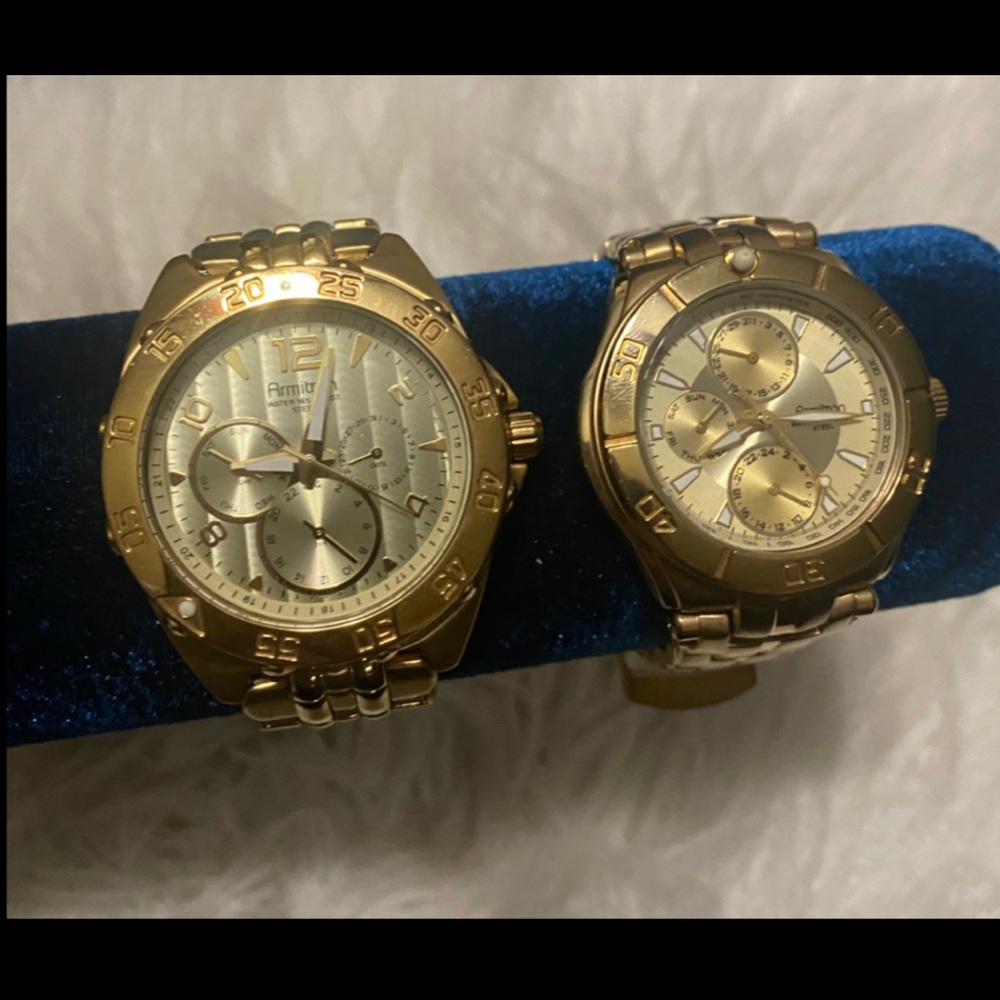 Two Golden Watches By Armitron